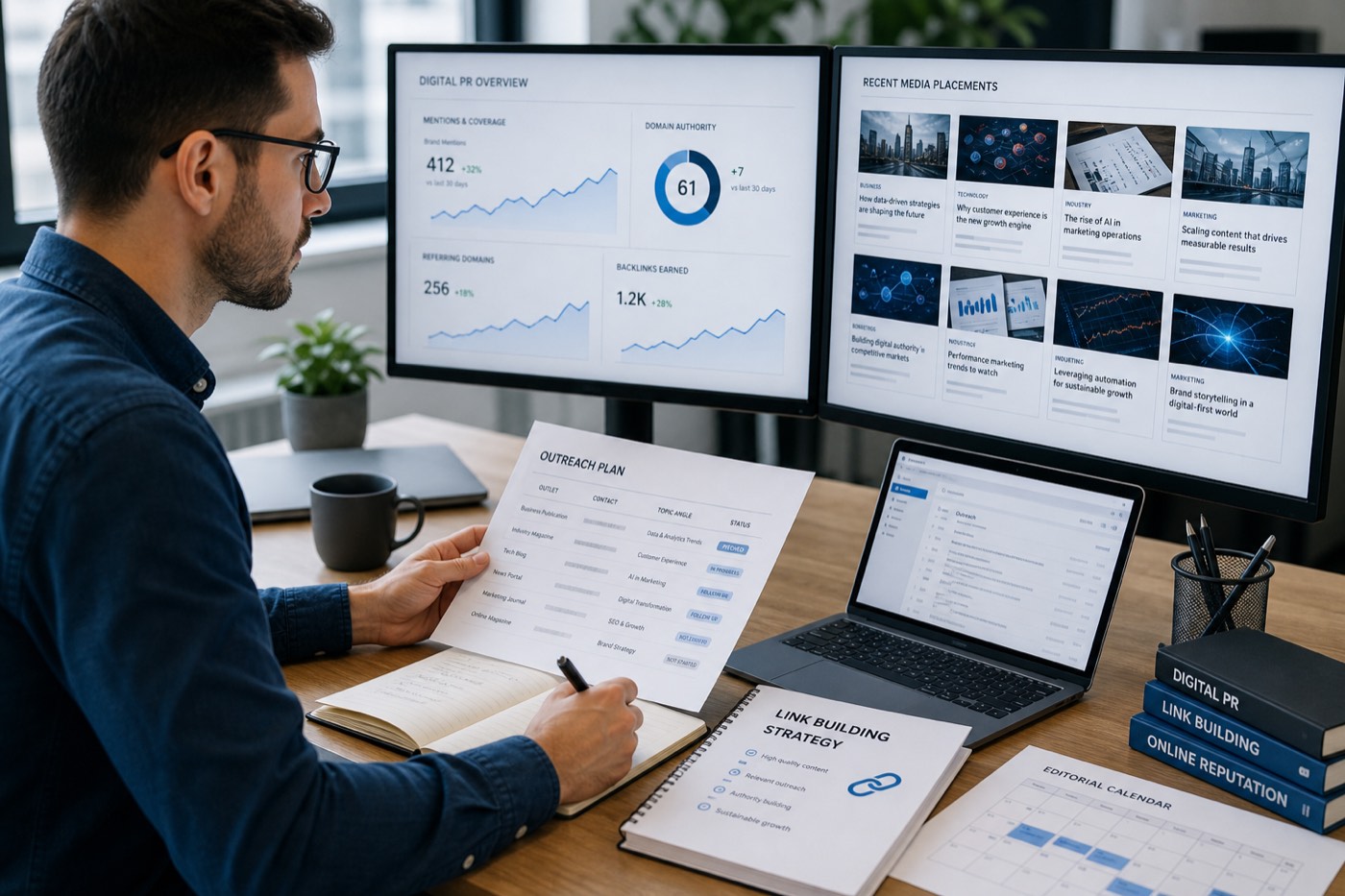 Estrategia de relaciones publicas digitales y menciones en medios